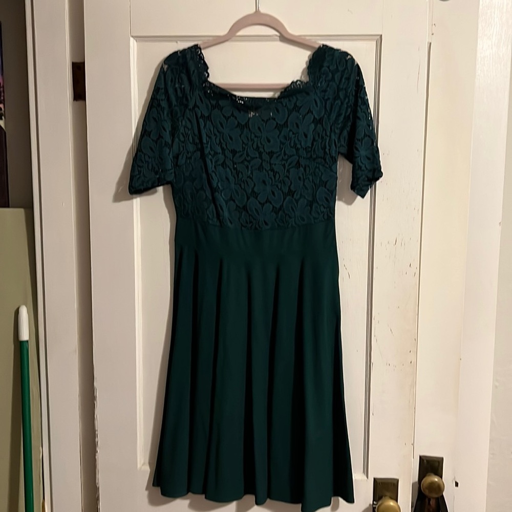 Lace top cocktail dress